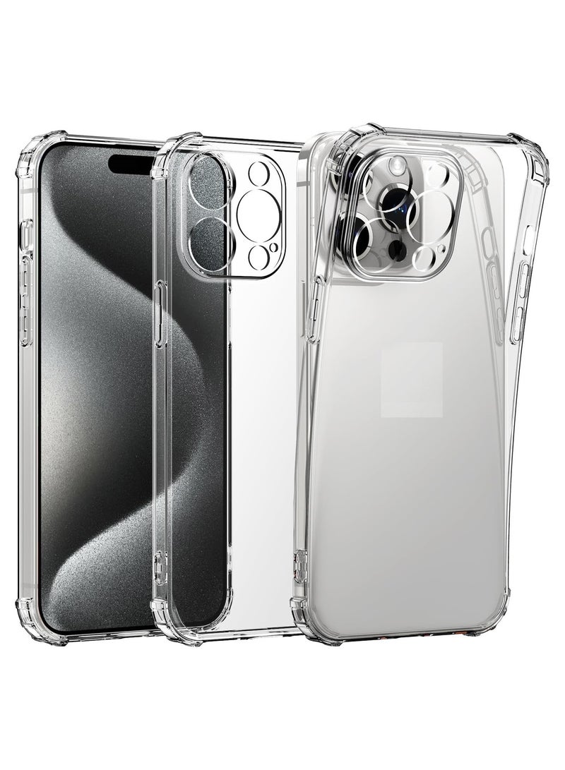 Crystal Clear Case for iPhone 15 Pro Max Clear Slim Thin TPU Four Corners Protective Cover Transparent Soft Cover  - Image 1