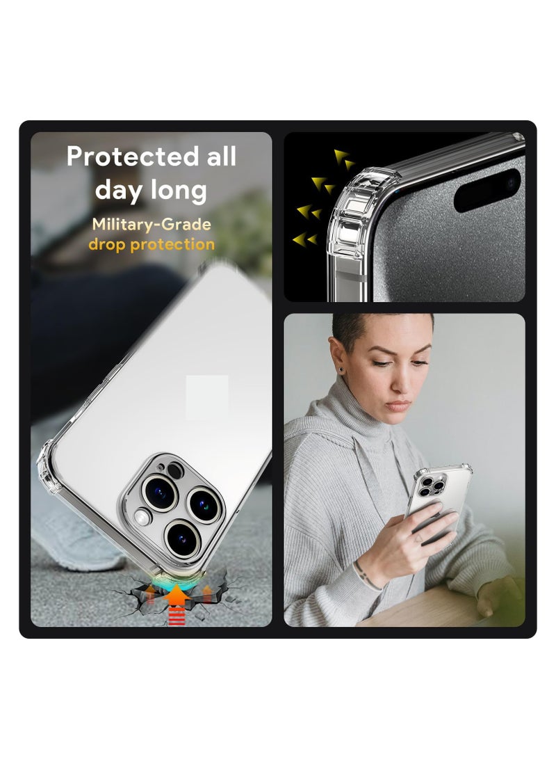 Crystal Clear Case for iPhone 15 Pro Max Clear Slim Thin TPU Four Corners Protective Cover Transparent Soft Cover  - Image 4