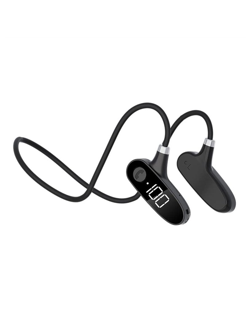 Excefore Bone Conduction Headphones Bluetooth Sports Open Ear Wireless Neckphone Headset Sweatproof With Mic For Cycling Running Driving Gym  - Image 1