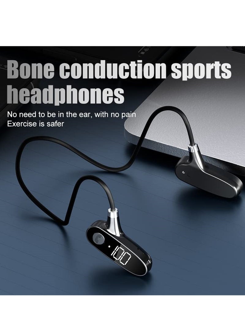 Excefore Bone Conduction Headphones Bluetooth Sports Open Ear Wireless Neckphone Headset Sweatproof With Mic For Cycling Running Driving Gym  - Image 3