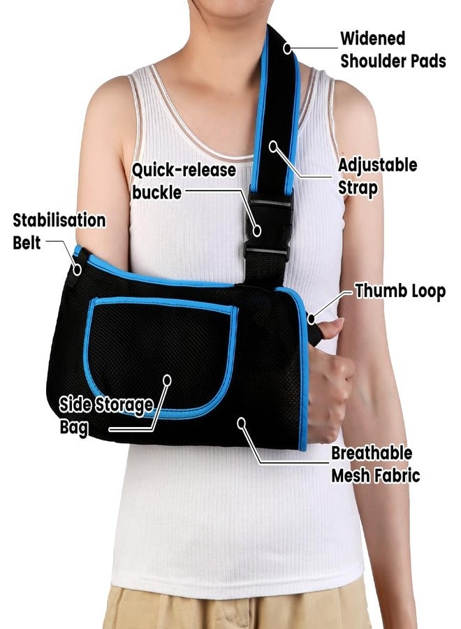 mosago Arm Sling, Lightweight & Breathable Medical Sling with Adjustable Shoulder Strap, Shoulder Mesh Immobilizer Slings for Elbow Injury/Torn Rotator Cuff/Wrist Injury/Surgery.Right or Left, Women or Men - Image 2