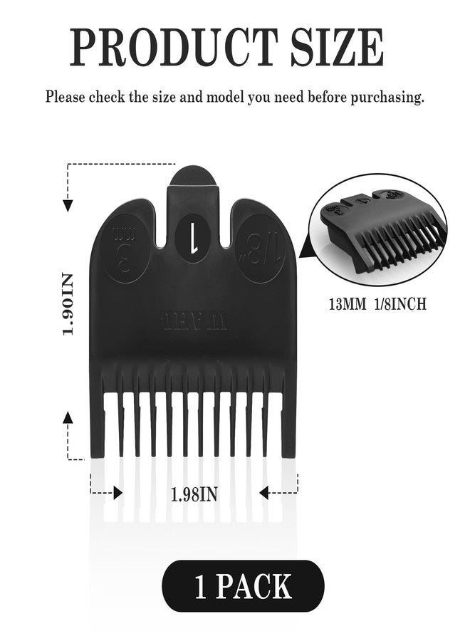 CHAR YONG Replacement for Wahl Professional #1 Guide Comb Attachment No.1 1/8" (3.0mm) and Color Coded Clipper #1/2, 1/16", 1.5mm -Black - Image 2
