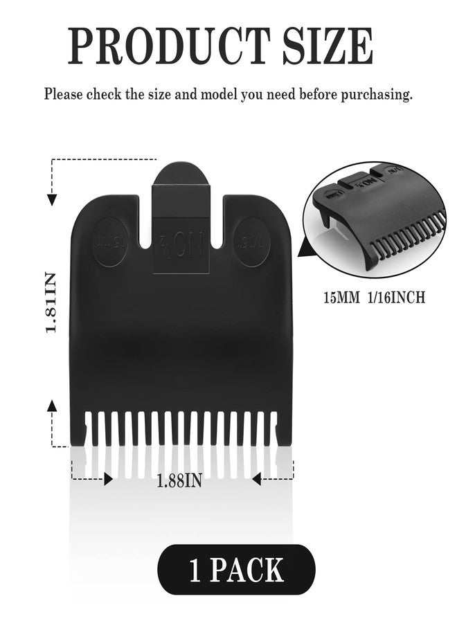 CHAR YONG Replacement for Wahl Professional #1 Guide Comb Attachment No.1 1/8" (3.0mm) and Color Coded Clipper #1/2, 1/16", 1.5mm -Black - Image 3