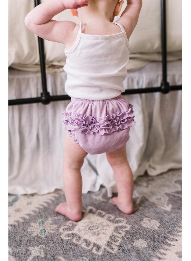 سيتي ثريدز أغطية حفاضات مكشكشة مصنوعة في الولايات المتحدة الأمريكية للبنات، سراويل داخلية من القطن الناعم، ملابس أنيقة لطيفة ومضادة للحساسية، لون وردي فاقع، 3/6 أشهر - Image 3