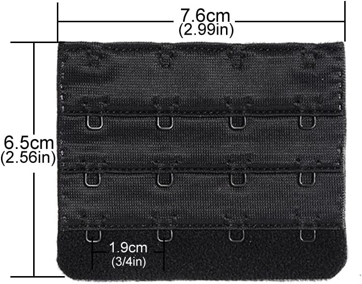 Closecret Women's Nylon Bra Extender Multi-size Brassiere Strap Extension - Image 2
