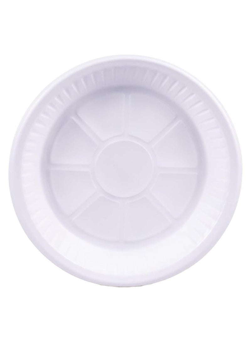 صني مجموعة ساني من 25 طبقًا بلاستيكيًا عاديًا للاستخدام مرة واحدة، مقاس 10 بوصات - Image 2