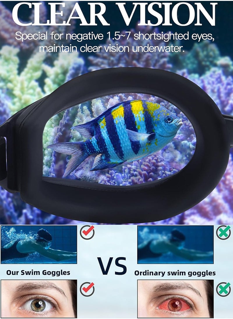 HAIZID Swimming Goggles And Earplugs - Anti Fog Anti UV Waterproof Swimming Goggles Offers A Crysal Clear and Wide Vision, Swim Goggles Suitable For Men Women, Comes With A Box Easy To Carry and Store  - Image 2