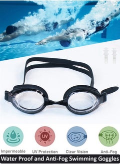 HAIZID Swimming Goggles And Earplugs - Anti Fog Anti UV Waterproof Swimming Goggles Offers A Crysal Clear and Wide Vision, Swim Goggles Suitable For Men Women, Comes With A Box Easy To Carry and Store  - Image 1