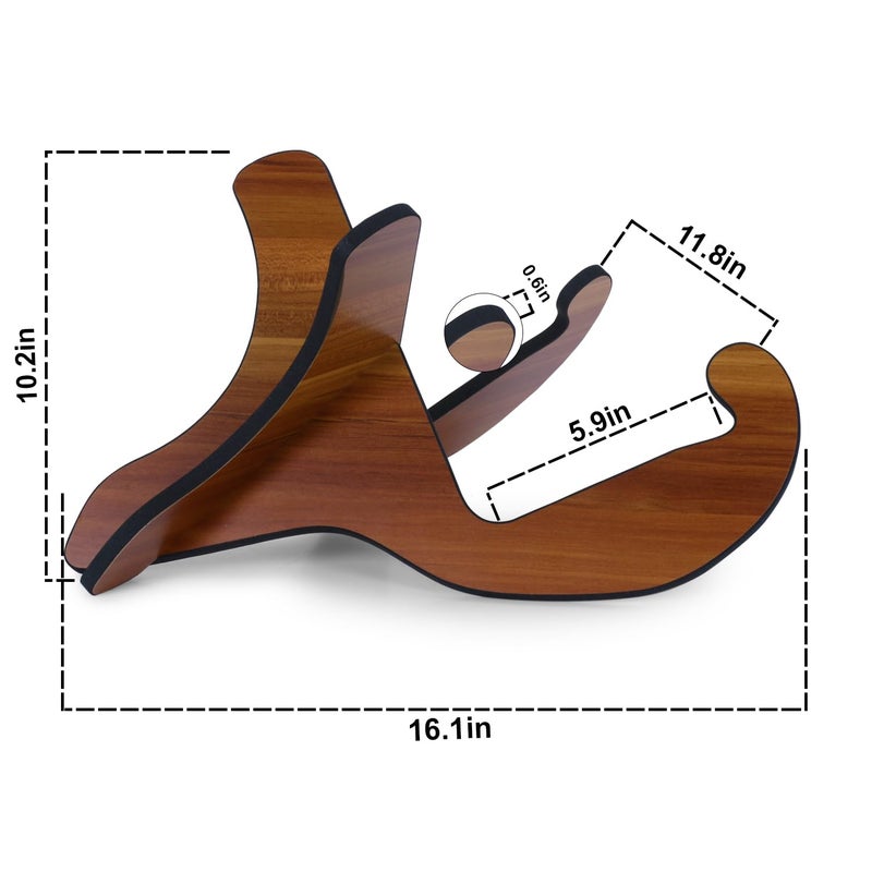 Juarez Guitar Stand Universal Wooden Guitar Stand X-Frame Style Portable Foldable String Instrument Holder with Soft Rubber Covering for Acoustic Classical Bass Guitars JRWGS500 - Image 3