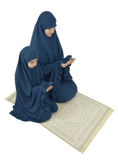 DAMAS COLLECTION Two Piece Islamic prayer dress for girls kids and women -Prayer Clothes for girls and Muslim Women-Prayer Abaya For women and girls kids- Umrah essentials for women -Prayer dress women  - Image 3