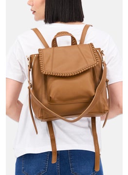 Women Textured Backpack 24 L x 27 H x 4 W cm, Brown - pzsku/Z33AB0BD323BDE0EA6302Z/45/_/1737642582/61d640f5-1099-43c9-8bd7-f30b699a1617