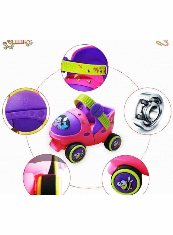 Little Princess Pattern Kids Roller Skate for Girls Boys Ages 2-6 Years Old, Adjustable Toddler Rollerskates, Children Beginner Roller Skate With Protective Gear Pink - Image 5