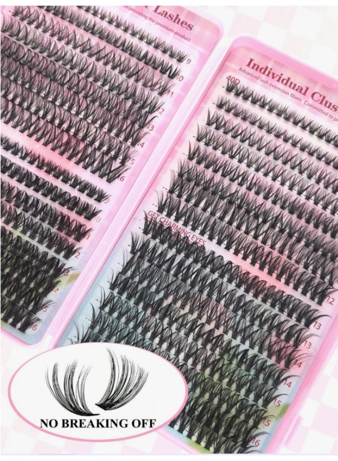 Shein 640-Piece Individual Lash Cluster Kit – High Density 30D-50D D Curl 9-16mm + Tools – Reusable, Natural to Bold Look - Image 5