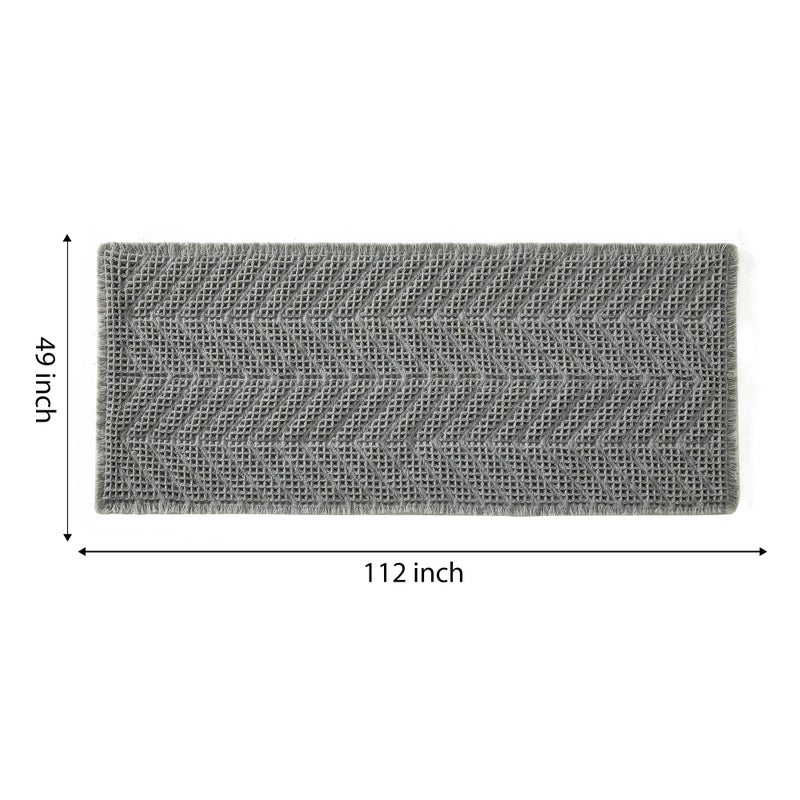 BULULOM Bath Matts for Bathroom Upgraded Waffle Super Absorbent Bath Mat Bathroom Rugs Non Slip Washable  Quick Dry Shower Mats  Ultra Soft Bath Mats for Bathroom Floor Gray 19""*48"" - Image 1