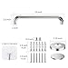 ZUEXT 16 Inch Shower Grab Bar Satin Brushed Nickel ZUEXT Stainless Steel Safety Grab Bar Handle Bathroom Balance Bar Safety Hand Rail Support Handicap Elderly Injury Senior Assist Bath Handle - Image 4