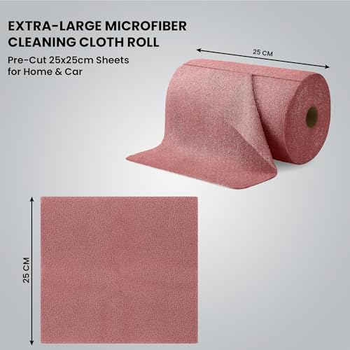 ShineXPro Microfiber Cleaning Cloth Roll, 20Pcs, 4000 Times Washable - 10X Cheaper Than Paper Kitchen Towel Roll - Ultra Absorbent Lint Free Microfiber Cleaning Cloth for Kitchen - Tearable, Reusable - Image 5