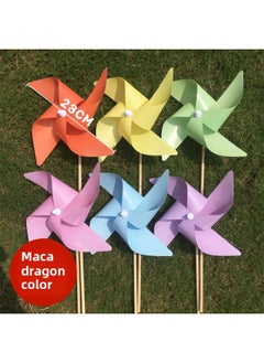 Macaron Flower Classroom Opening Year's Day June 1 Graduation Decoration Matching Sucker White Blue Double Color-Color:Pack Of 10 Macarons (six Colors Available (comes With Base And Pole)