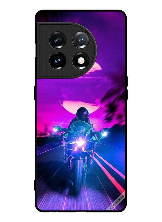 Covernex Protective Case Cover For OnePlus 11 Man On Bike Wallpaper - Image 1