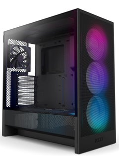 NZXT H5 Flow RGB 2024 Compact ATX Mid-Tower PC Gaming Case, High Airflow, F360 RGB Core (CV) Included 360mm Front and 240mm Top Radiator Support, Cable Management, Tempered Glass (Black)  - Image 1