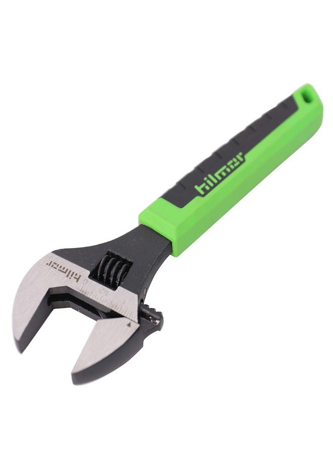 Hilmor 10" Adjustable Crescent Wrench with Rubber Handle Grip, Black & Green, AW10 1885421 - Image 5