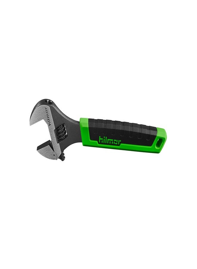 Hilmor 10" Adjustable Crescent Wrench with Rubber Handle Grip, Black & Green, AW10 1885421 - Image 1