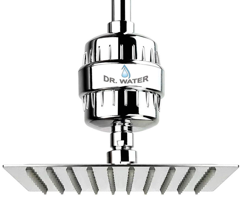 DR.WATER Dr. Water Shower & Tap Filter - Best Quality Softener Purifier For Kitchen Bathroom With Vitamin C Prevent Hair Fall, Reduces Chlorine, Skin Protection From Heavy Metals, Salt 15 Stage (Chrome) - Image 3