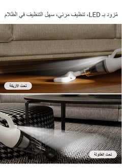 SUITU Wireless vacuum cleaner, suitable for hardwood floor carpet sofa pet hair, with LED lighting, work for 14 minutes, white  - Image 2