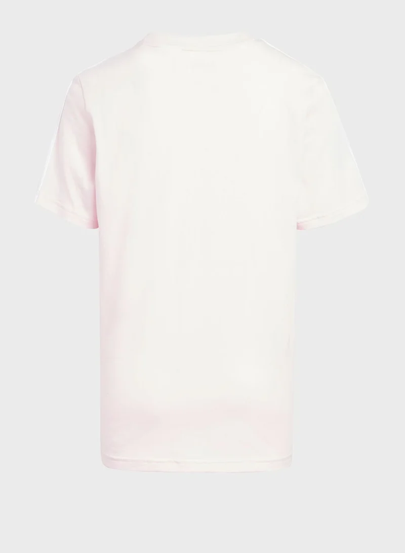 Adidas Tiberio 3-Stripes Colorblock Cotton T-Shirt Kids