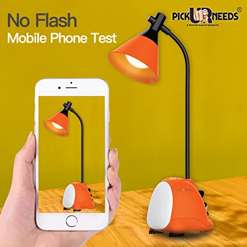 Pick Ur Needs Plastic Study Lamp/LED Table Lamp/Desk Lamp Rechargeable, Foldable Touch Dimmer With Usb Charging 3 Colors Modes,Orange - Image 5