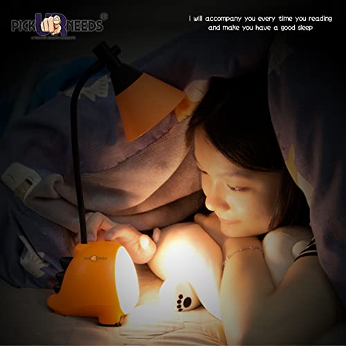 Pick Ur Needs Plastic Study Lamp/LED Table Lamp/Desk Lamp Rechargeable, Foldable Touch Dimmer With Usb Charging 3 Colors Modes,Orange - Image 2
