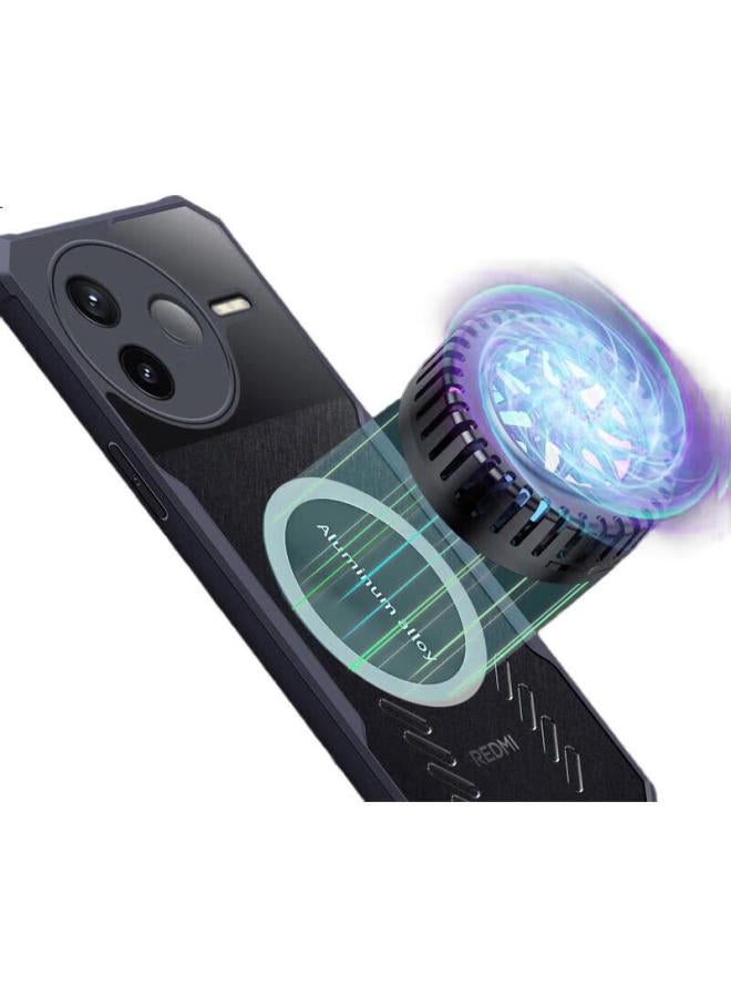 Freeson Heat Dissipation Phone Case For Xiaomi Redmi K80 Pro, Protective Cover With Lens Full Coverage, Anti-Drop Four Corners, Simple Transparent Design, Metal Magnetic Adsorption Compatible With Hea - Image 1