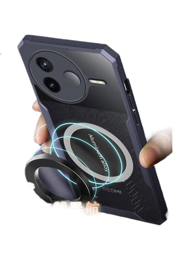 Freeson Heat Dissipation Phone Case For Xiaomi Redmi K80 Pro, Protective Cover With Lens Full Coverage, Anti-Drop Four Corners, Simple Transparent Design, Metal Magnetic Adsorption Compatible With Hea - Image 2