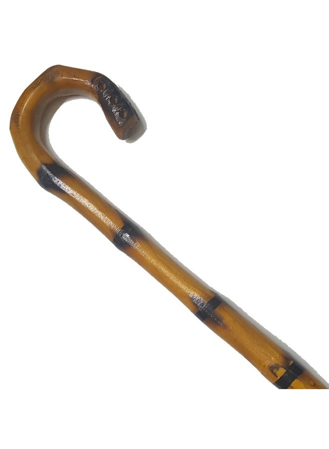 Generic Wooden crutch with wrapped hand, Aswan crutch, dark brown and black - Image 2