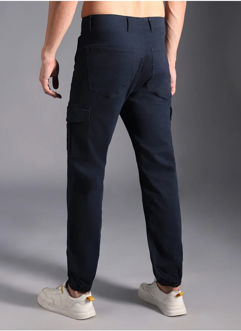 HIGH STAR Men Navy Trousers