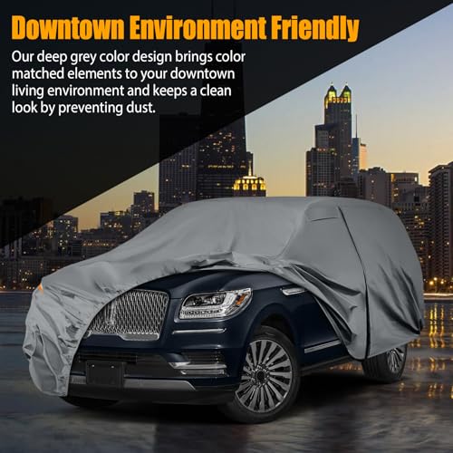 SPORTULI Waterproof Premium Car Covers Replace for 2007-2025 Ford Expedition EL/MAX and Lincoln Navigator L, 10 Layers Heavy Duty All Weather Car Cover with Zipper Door for Snow Rain Dust Protection - Image 5