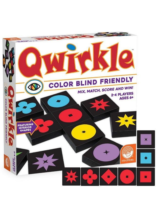 MindWare Qwirkle Color Blind Friendly Family Game Game for Kids and Adults - Fun Family Game Night Game for Concentration and Visual-Thinking Skills - Ages 6+ - Image 1