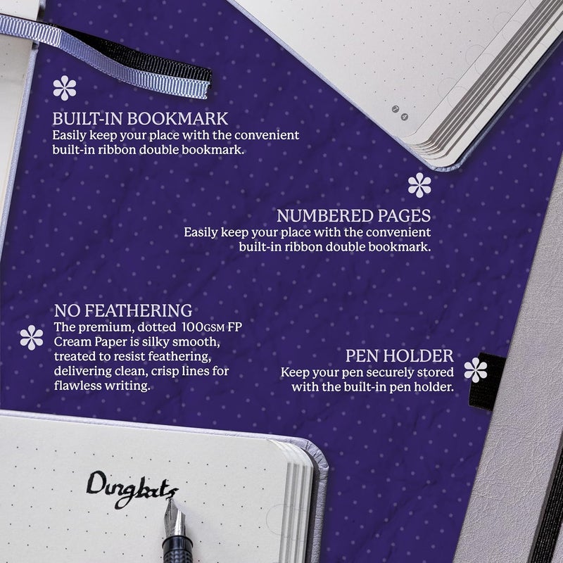 Dingbats* Notebooks Dingbats* Earth A5+ Glicine Arctic Notebook - Dotted Easy store & transit build - Image 3