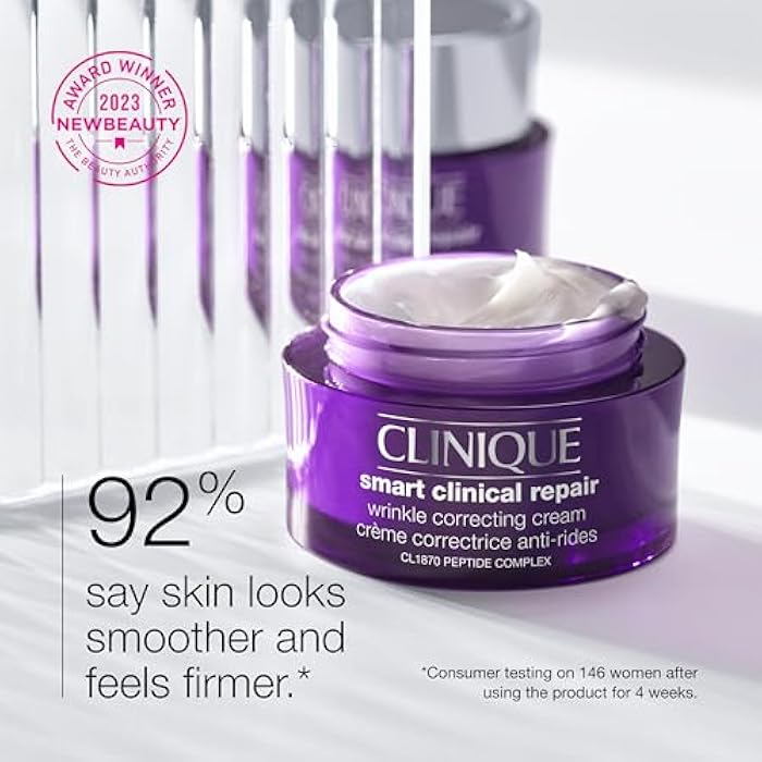 Clinique Smart Clinical Repair Wrinkle Correcting Anti Aging Face Cream With Hyaluronic Acid + Peptides For All Skin Types | Hydrating - Image 2