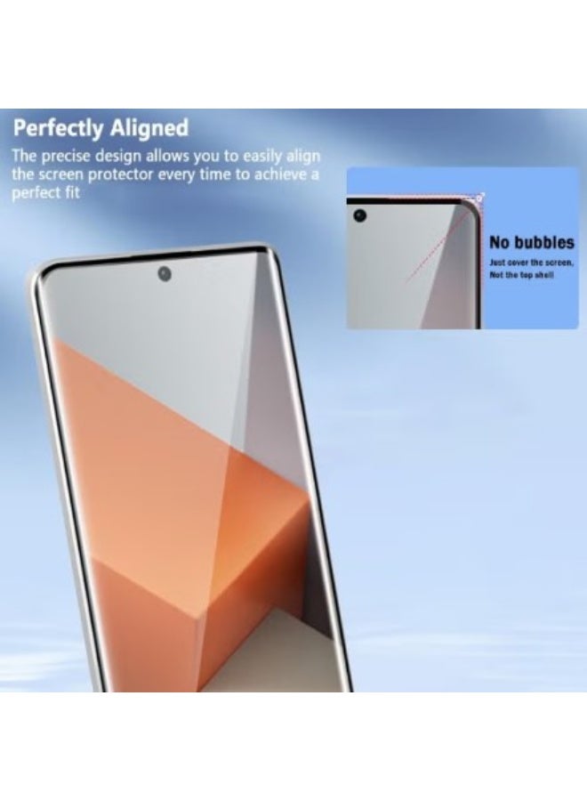 2+2 Pack 3D Screen Protector for Redmi Note 15 Pro+ 5G with Camera Lens Protector,3D Full Coverage HD Clear Scratch Resistant,Bubble-Free for Xiaomi Redmi Note 15 Pro Plus 5G Screen Protector - Image 2