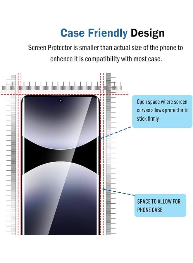2+2 Pack 3D Screen Protector for Redmi Note 15 Pro+ 5G with Camera Lens Protector,3D Full Coverage HD Clear Scratch Resistant,Bubble-Free for Xiaomi Redmi Note 15 Pro Plus 5G Screen Protector - Image 5