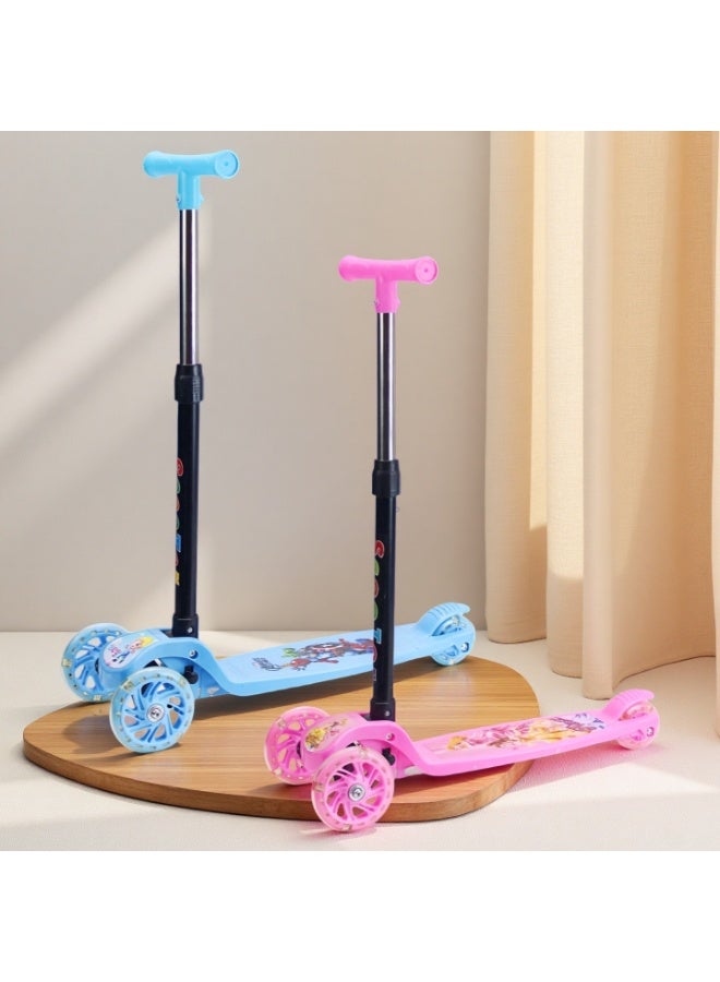 EASY FUTURE Foldable Kick Scooter for Kids 3-8: Height-Adjustable Handle, LED Wheels, Rear Brake Features - Image 5