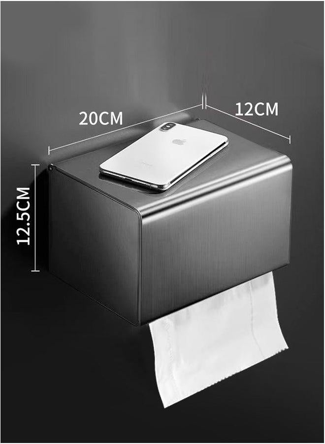 HOMESTAR Stainless Steel Tissue Box for Bathroom & Storage | Waterproof Moisture-Proof Square Dispenser Thickened, Safe R-Corner Design Anti-Collision - Image 5