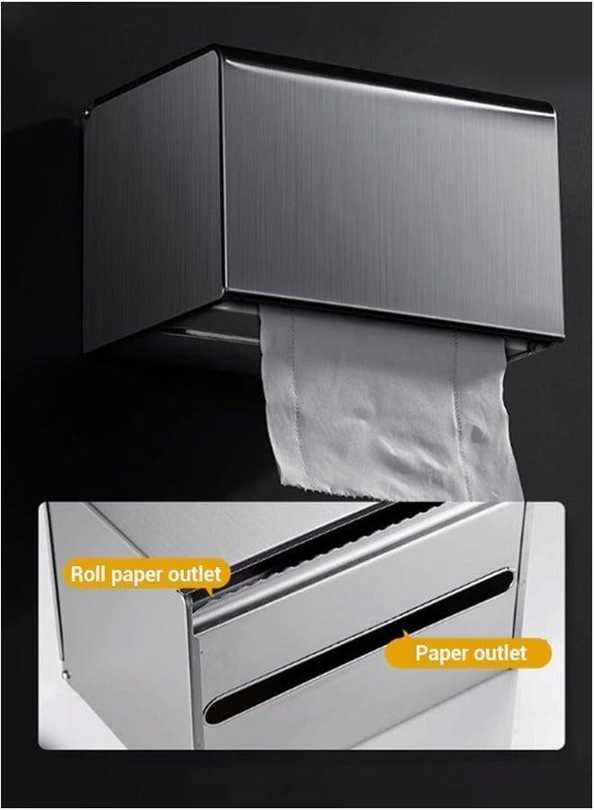 HOMESTAR Stainless Steel Tissue Box for Bathroom & Storage | Waterproof Moisture-Proof Square Dispenser Thickened, Safe R-Corner Design Anti-Collision - Image 4
