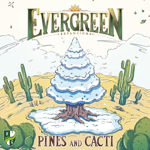 Horrible Guild Evergreen Pines and Cacti Expansion Set of 2 Modular Expansions Tree Growing Abstract Strategy Board Game Ages 8 Players - Image 1
