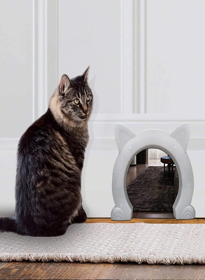 ikuso Indoor Cat Door, Cat Door for Interior Door, Pet Doors for Cat, Kitties and Kittens - Image 2