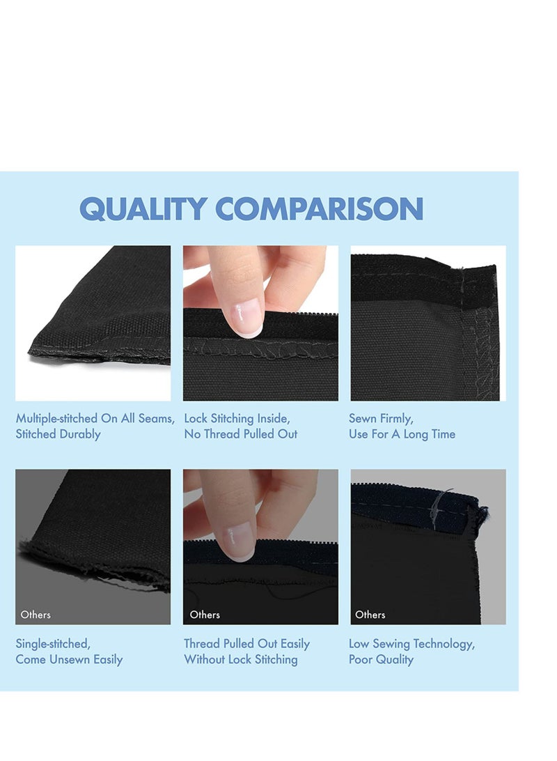 حقائب تجميل من قماش، حقيبة أقلام، حقائب بسحاب للحرف اليدوية، حقائب مكياج فارغة متعددة الوظائف، حقيبة أقلام لمنتجات التجميل، مستلزمات الحمام، القرطاسية، حقيبة سفر 10 قطع - Image 2