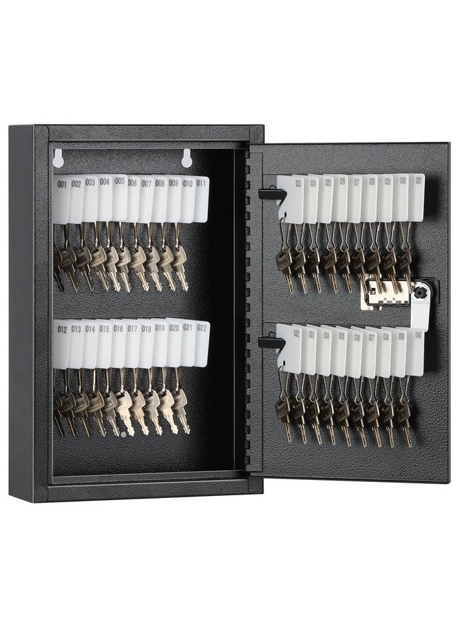 KYODOLED KYODOLED Locking Key Cabinet,Key Storage Lock Box with Code,Key Management Wall Mount with Combination Lock,40 Key Hooks & Tags Key Labels,Black  - Image 1