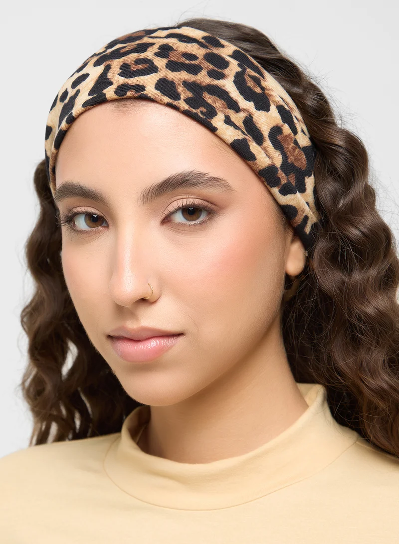 ELLA Leopard Print Flat Headband