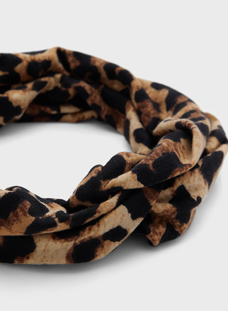 ELLA Leopard Print Flat Headband