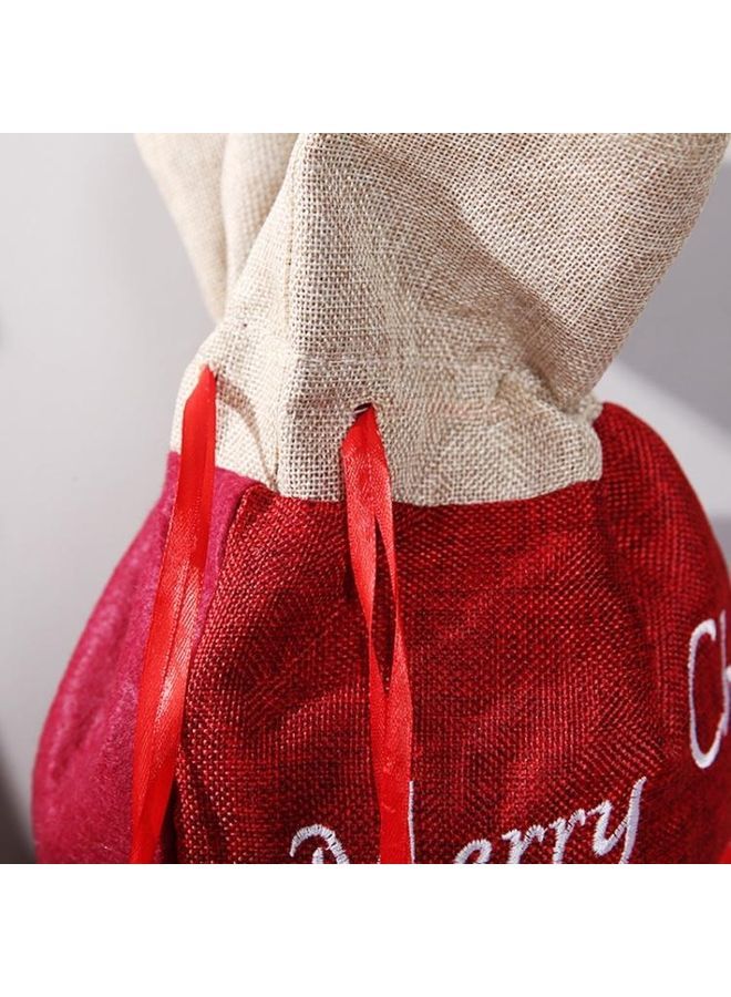 NIBEMINENT 2-Piece Decorations Linen Old Man Snowman Gift Bag Multicolour - Image 5